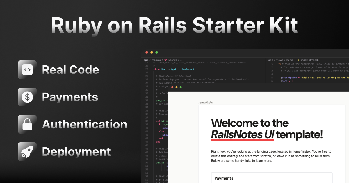 Ruby on Rails SaaS template / starter kit